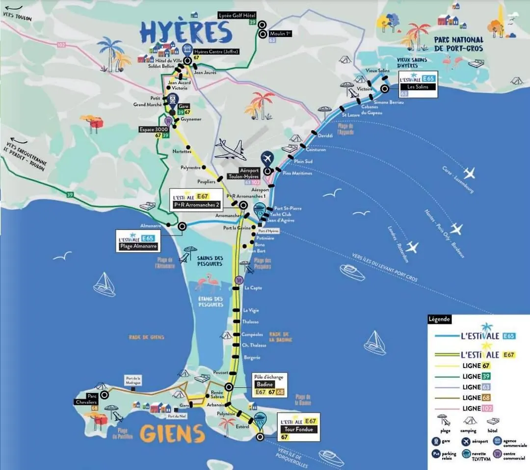 Appartement Familial - 7Pers- Hyeres-Centre 0*, 히에레